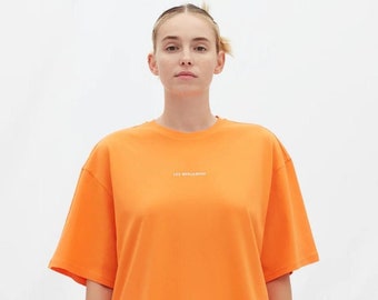 Les Benjamins | Tracksuit | CROPPED OVERSIZED TEE 304 | Orange | Women's Clothing | Sports & Fitness | T-Shirt