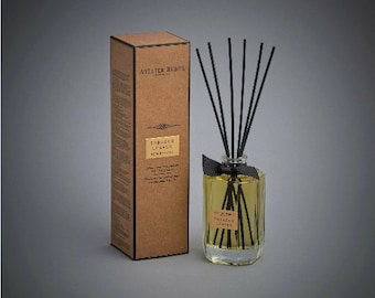 Atelier Rebul  Reed Diffuser, 200 ML Home Fragrances (Tobacco Leaves,Vanilla Noir,Flower Fusion,Saffron Oud,Hemp Leaves)