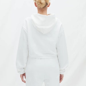Les Benjamins Tracksuit HOODIE 307 Bright White Women's Clothing Sports & Fitness Hoodies Sweatshirt image 4