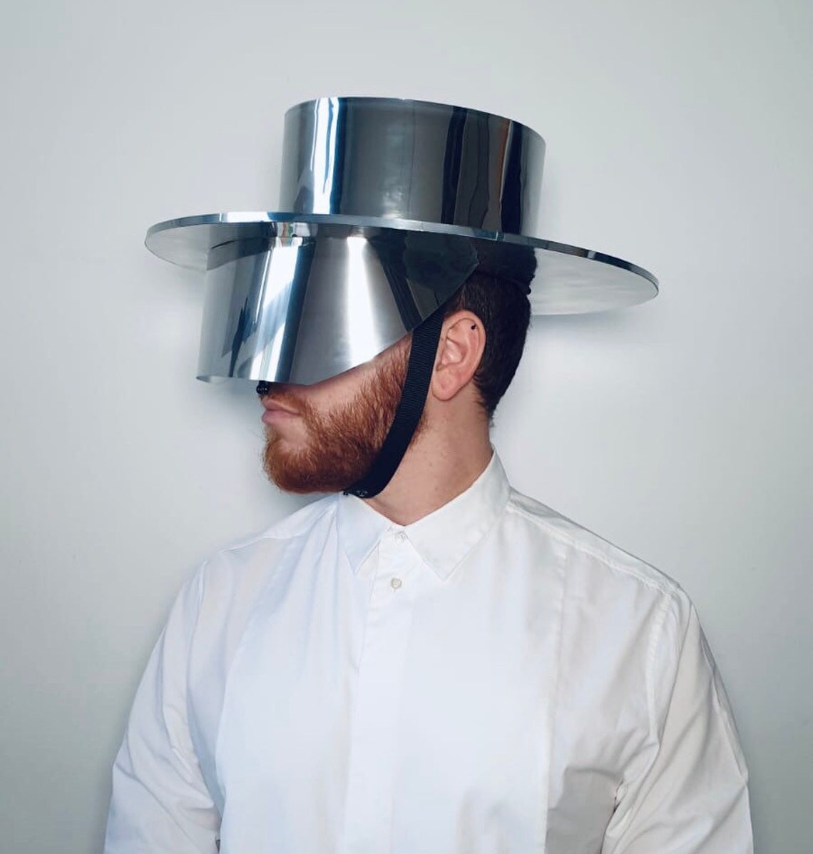 Mirror hat with see through visor Futuristic look for Etsy