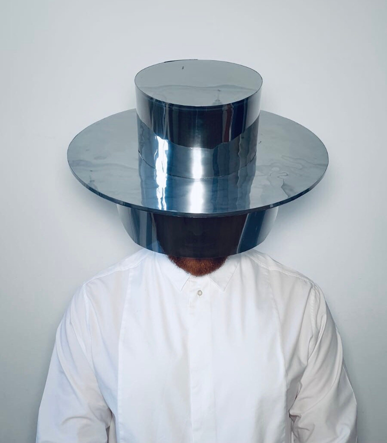 Mirror hat with see through visor Futuristic look for Etsy