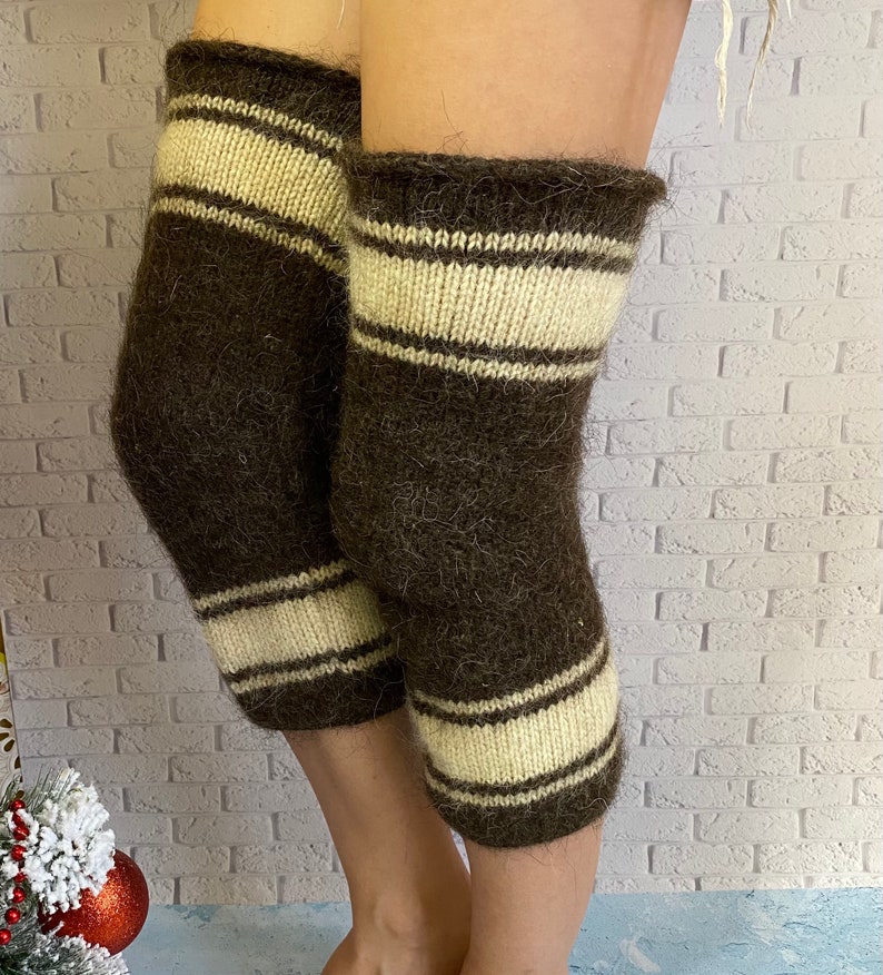Therapeutic knee warmers knee pads knitted of merino wool and Etsy