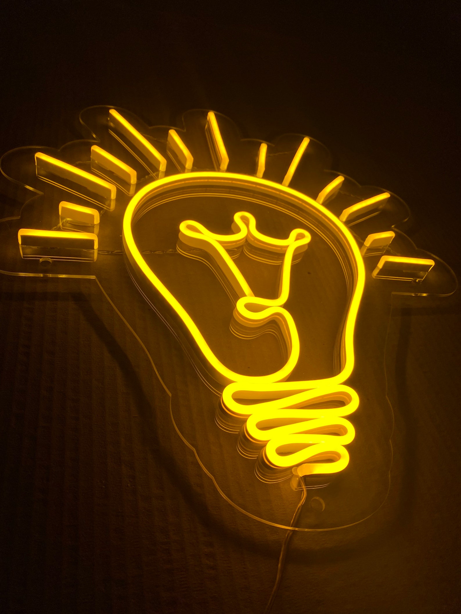 Light Bulb Neon Sign Customized Colorful Lamp Wall Decor for Etsy