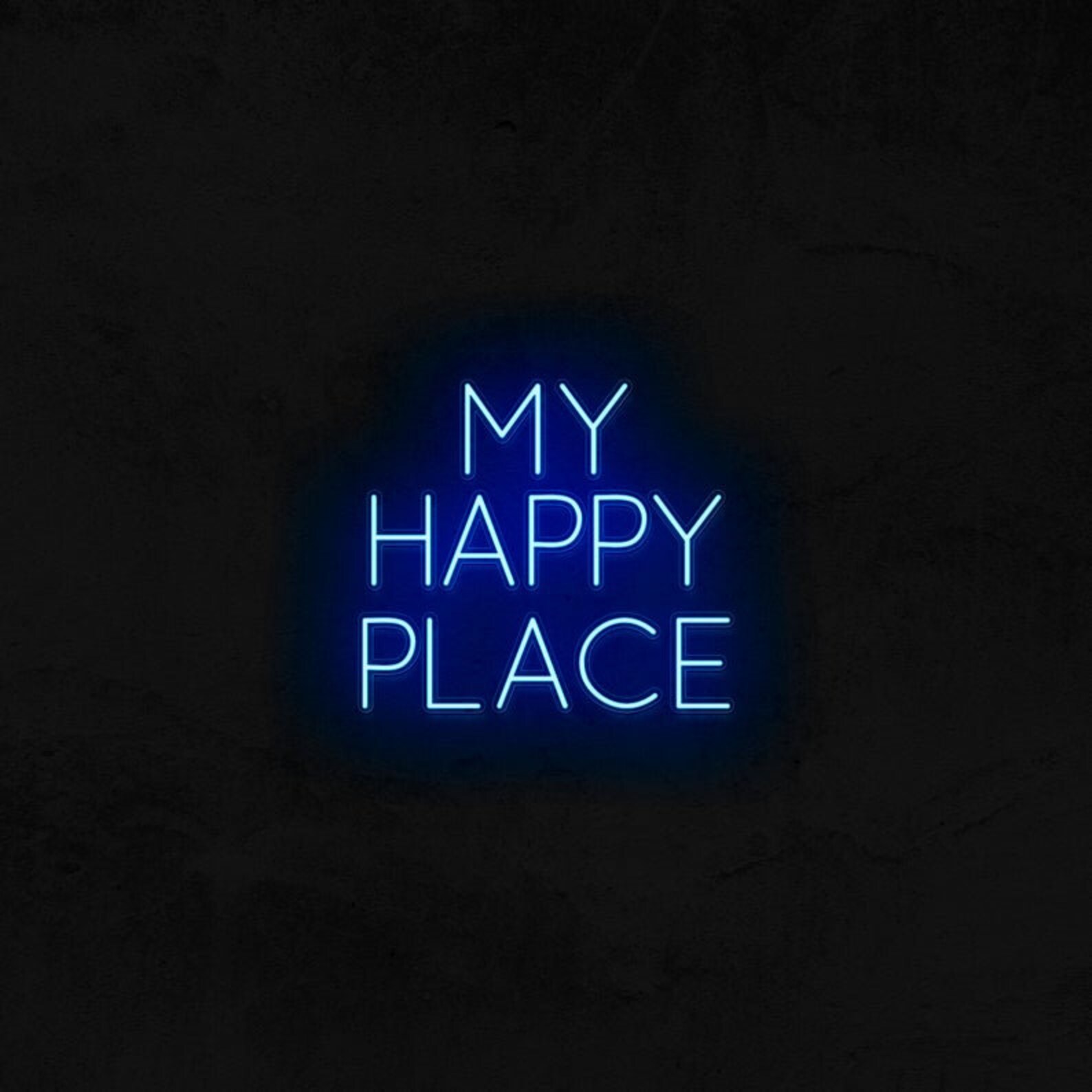 My Happy Place Neon Sign LED Letter Neon Sign Custom Neon - Etsy