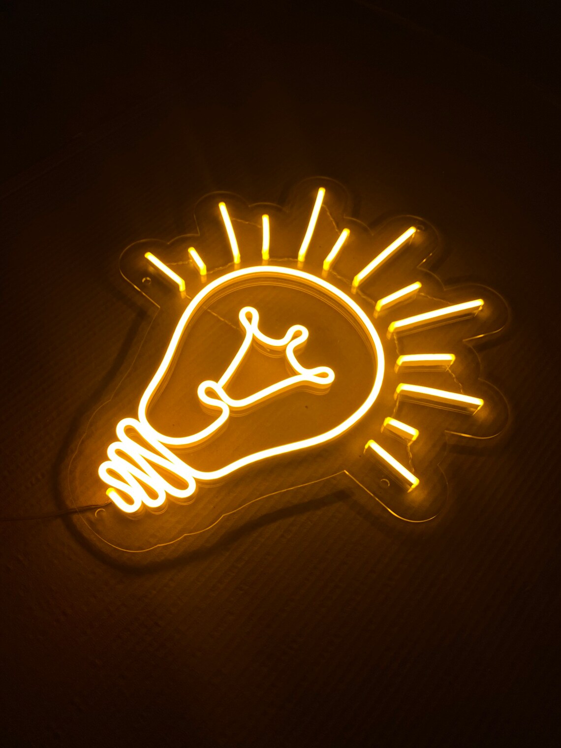 Light bulb neon sign Customized Colorful Lamp Wall Decor For Etsy