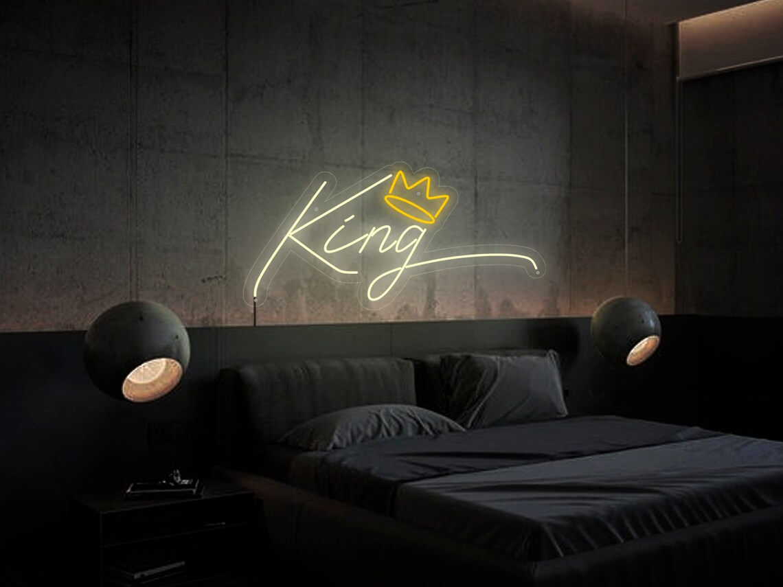 King Neon Sign Custom Neon Sign Etsy