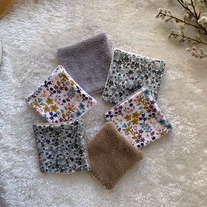 Set of 6 Washable cotton & bamboo wipes