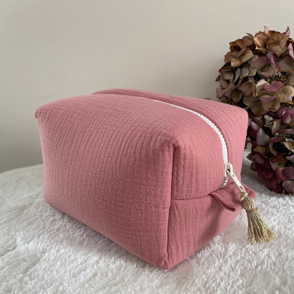 TROUSSE MATELASSEE  Rose & dorée