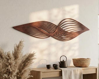 Abstrakt trädekor, Modern träväggkonst, Träväggskulptur, Minimalistisk träkonst, Organisk trädekor, Väggkonst i plywood, Stor väggdekor