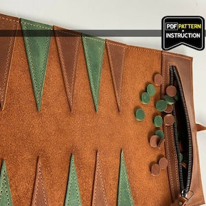 Backgammon pdf, Backgammon set pdf, Backgammon set pattern, Backgammon pattern, Leather backgammon pattern, Leather backgammon pdf