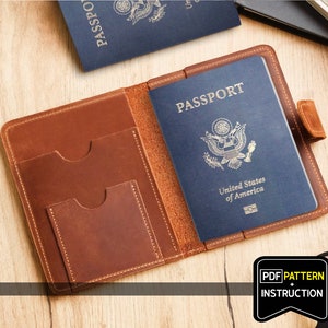 Padrão de capa de passaporte, Padrão de capa de passaporte de couro, PDF de capa de passaporte de couro, PDF de capa de passaporte, Padrão de carteira de passaporte de couro