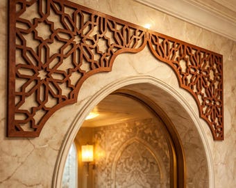 Islamisk väggkonst, marockansk väggpanel, träaccentvägg, muslimsk väggdekor, helig geometri, arabisk väggkonst, ramadandekor, träväggpanel
