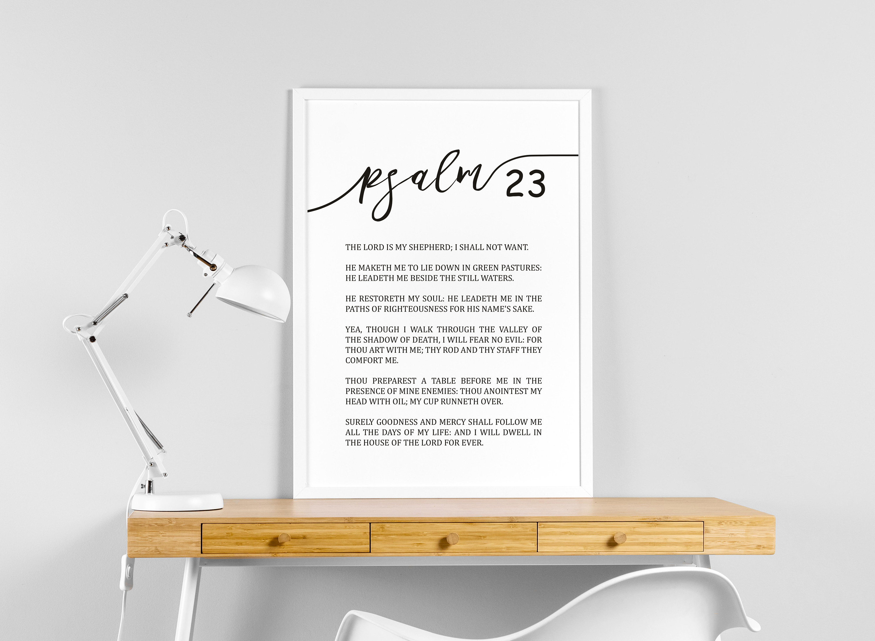 Psalm 23 Wall Art, Psalm 23 Printable Digital, Psalm 23 Print, Psalm 23 ...