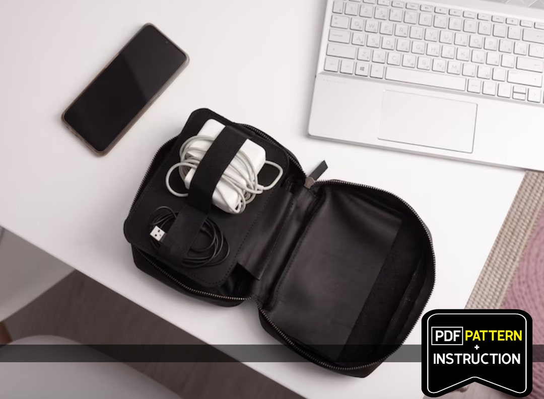 Tech Accessories Case Pdf, Tech Accessories Case Pattern, Tech Organizer Pattern, Tech Organizer