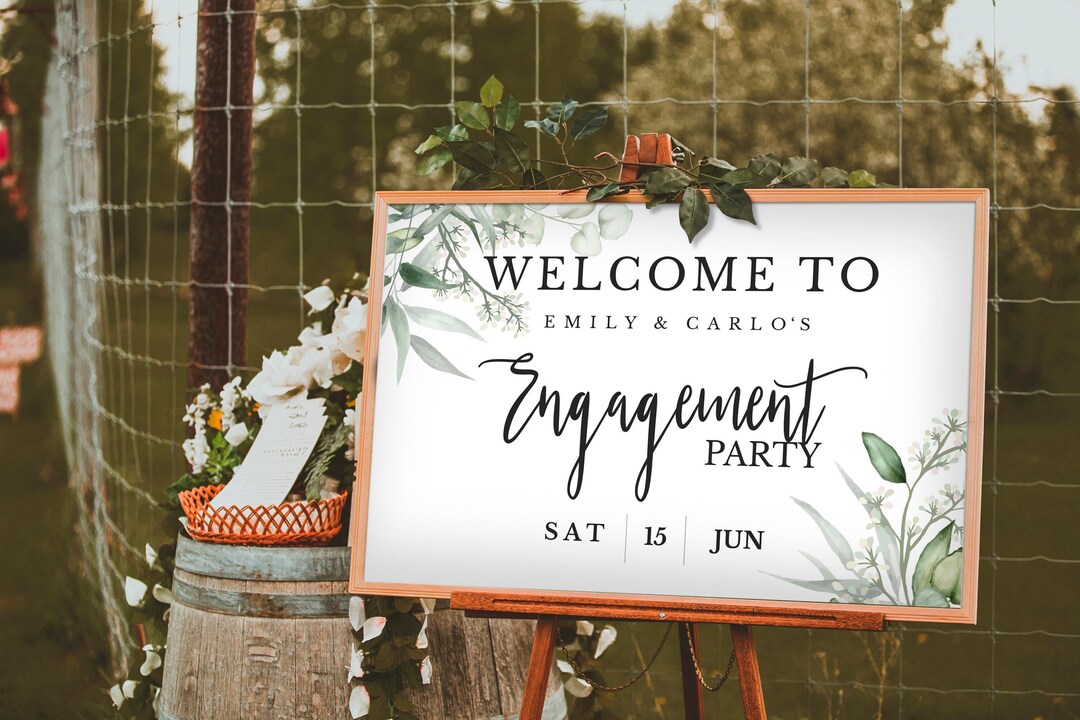 Image 9 for Engagement Party Sign Template