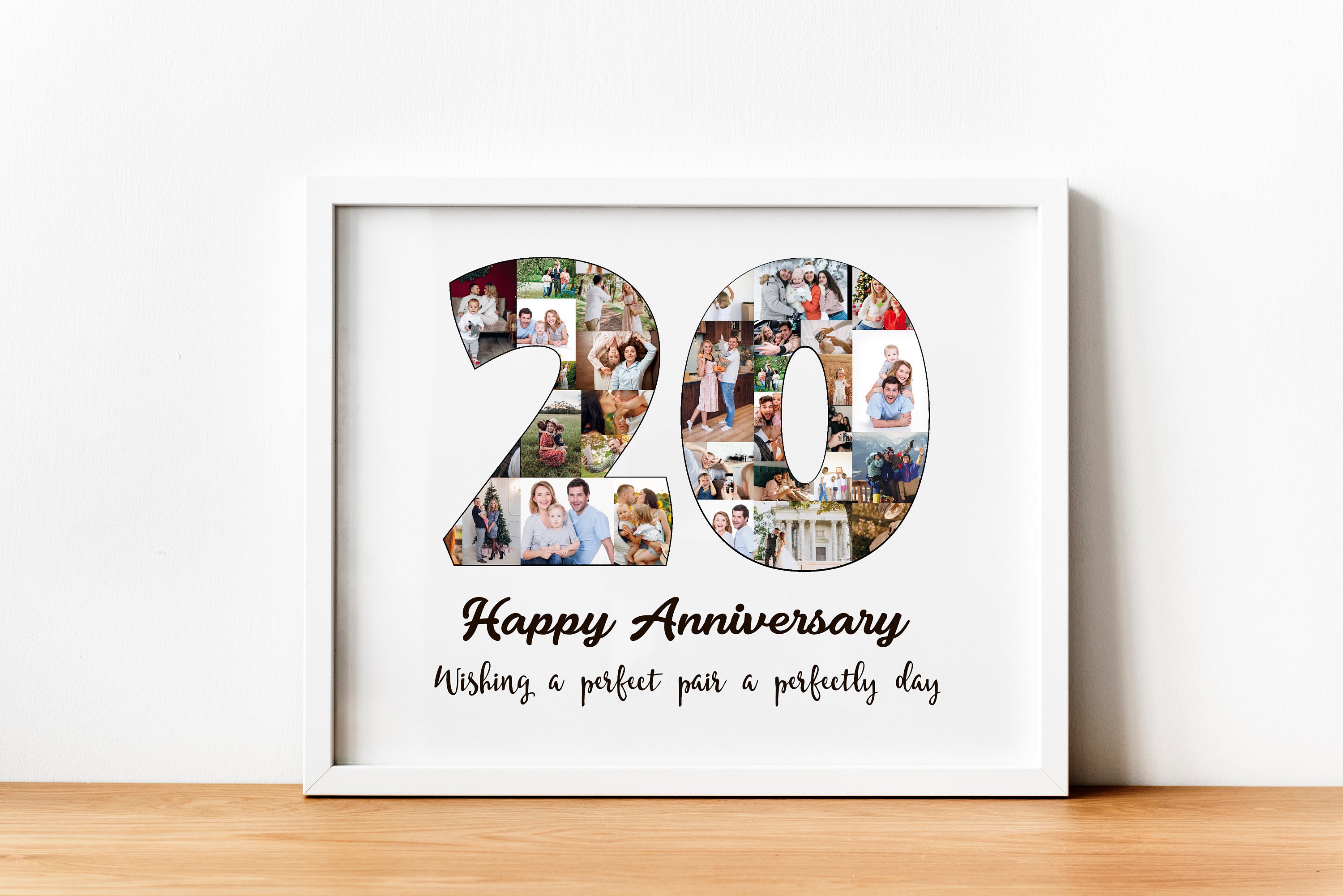 Custom Photo Collage 20th Anniversary Collage Gifts Etsy UK