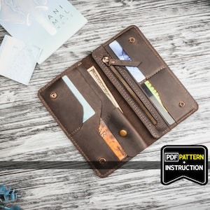 Card wallet pattern, Wallet with card slot pattern, Wallet with card slot pdf, Men long wallet pattern, Men long wallet pdf