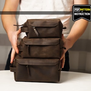 Modello in pelle per kit Doop, modello in pelle per kit Doop pdf, modello per borsa cosmetica, borsa cosmetica pdf, modello per borsa cosmetica in pelle