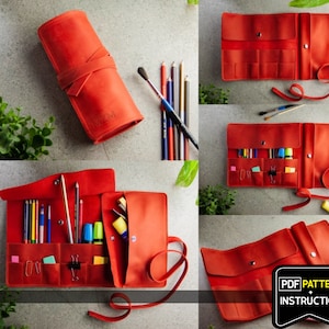 Pencil roll pdf, Pencil roll pattern, Pen roll pdf, Pen roll pattern, Pencil case pdf, Pencil case pattern, Pencil and pen roll pattern