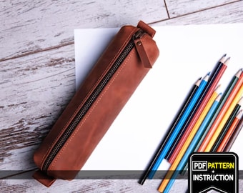 Patrón estuche de lápices, Estuche de lápices pdf, Estuche de cuero pdf, Patrón de estuche de cuero, Patrón de estuche de lápices, Estuche de lápices pdf
