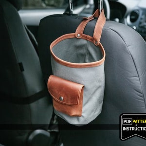 Cestino Pieghevole Per Auto - Sacchetto Della Spazzatura Da Appendere Ai Sedili Per Auto E Camion - Foto 2