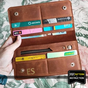 Cartera larga pdf, Patrón cartera larga, Patrón cartera larga piel, Cartera piel pdf, Patrón cartera piel, Patrón cartera hombre