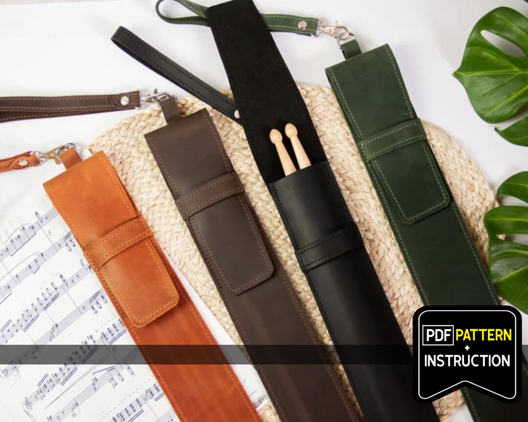 Drumstick Bag Pdf, Drumstick Bag Pattern, Leather Drumstick Bag Pdf