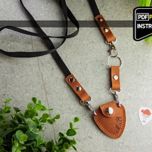 guitar pick holder pdf, guitar pick holder pattern, Guitar pick case pdf, Guitar pick case pattern, Leather guitar pick case pattern