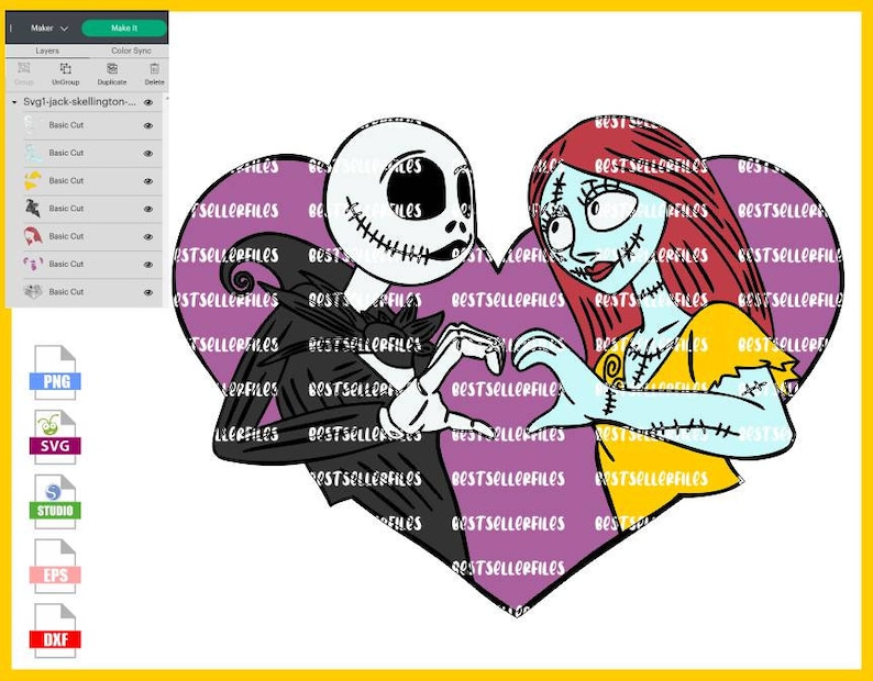 5. Jack and Sally Heart Tattoo Small - wide 3
