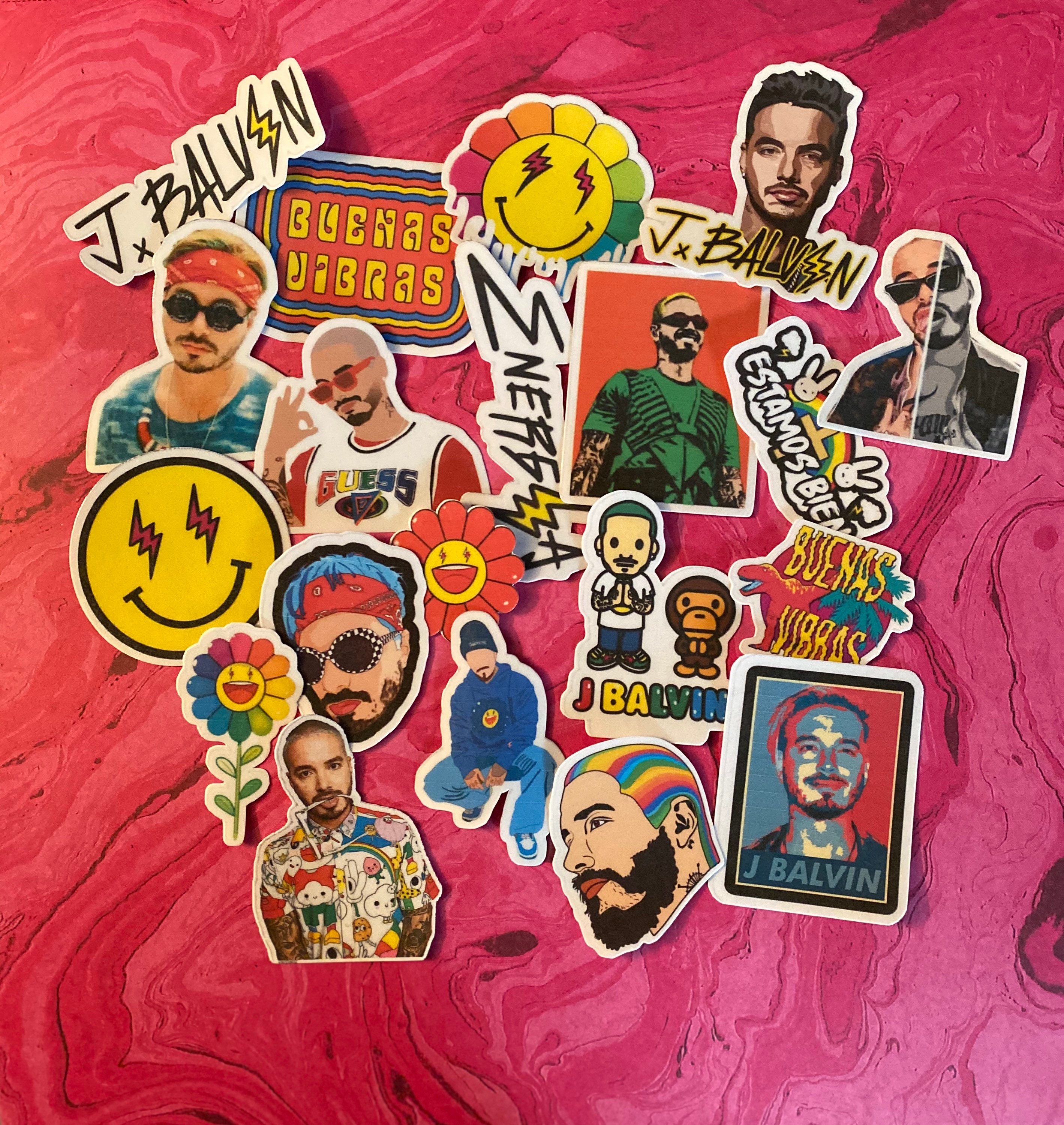 J Balvin small sticker pack mix of 15 ct