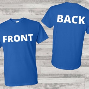 Custom Shirts Front and Back 