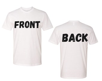 White Cotton Crew Tee Mockup: Front & Back (Digital Download)