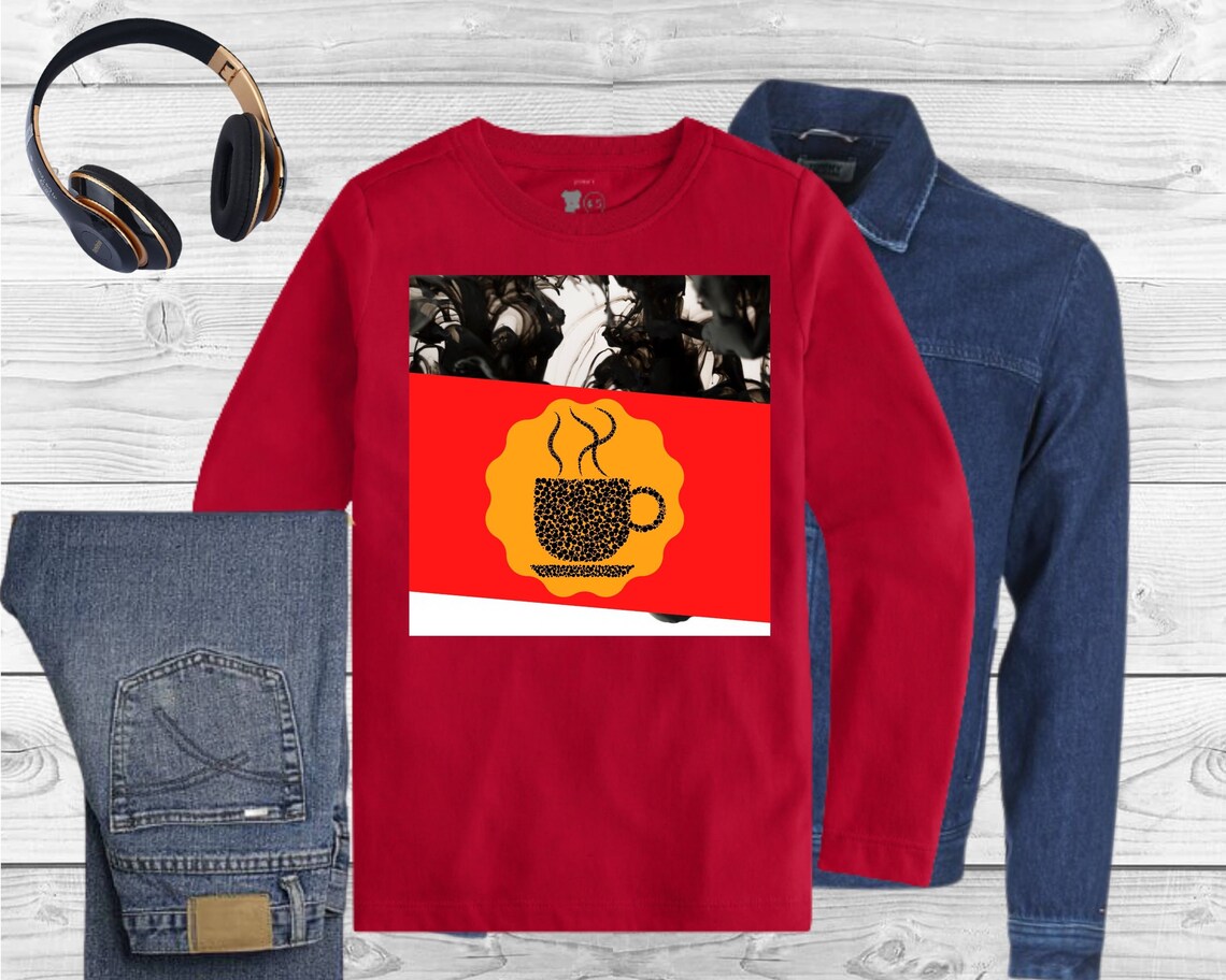 red sweatshirt and sweatpants set