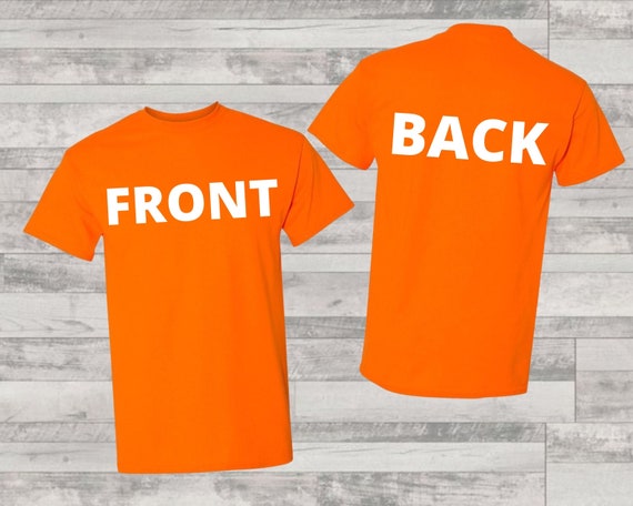 Front and Back Orange T-shirt Mockup Orange T-shirt Mockup - Etsy