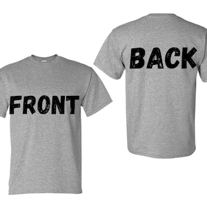 Front and Back Mockup, Sport Grey T-shirt Mockup, Back and front Sport Grey shirt, Digital Mockup, White Background, Instant Download