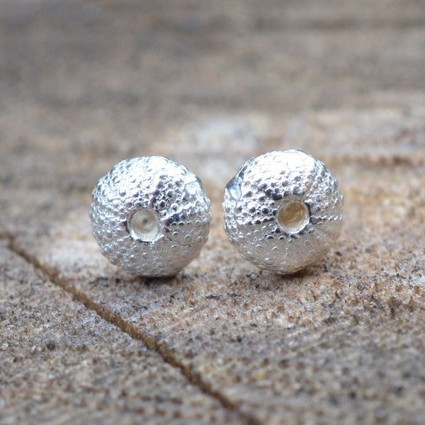 Boucles d'oreilles puces argent mini oursin