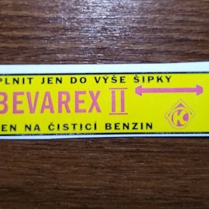 2 Replacement Decals for BEVAREX II Stove - Circa 1960 Czech Socialist Republic