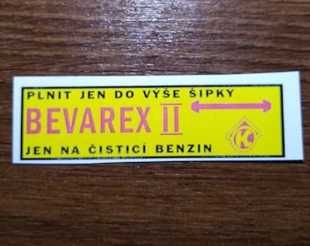 2 Replacement Decals for BEVAREX II Stove - Circa 1960 Czech Socialist Republic