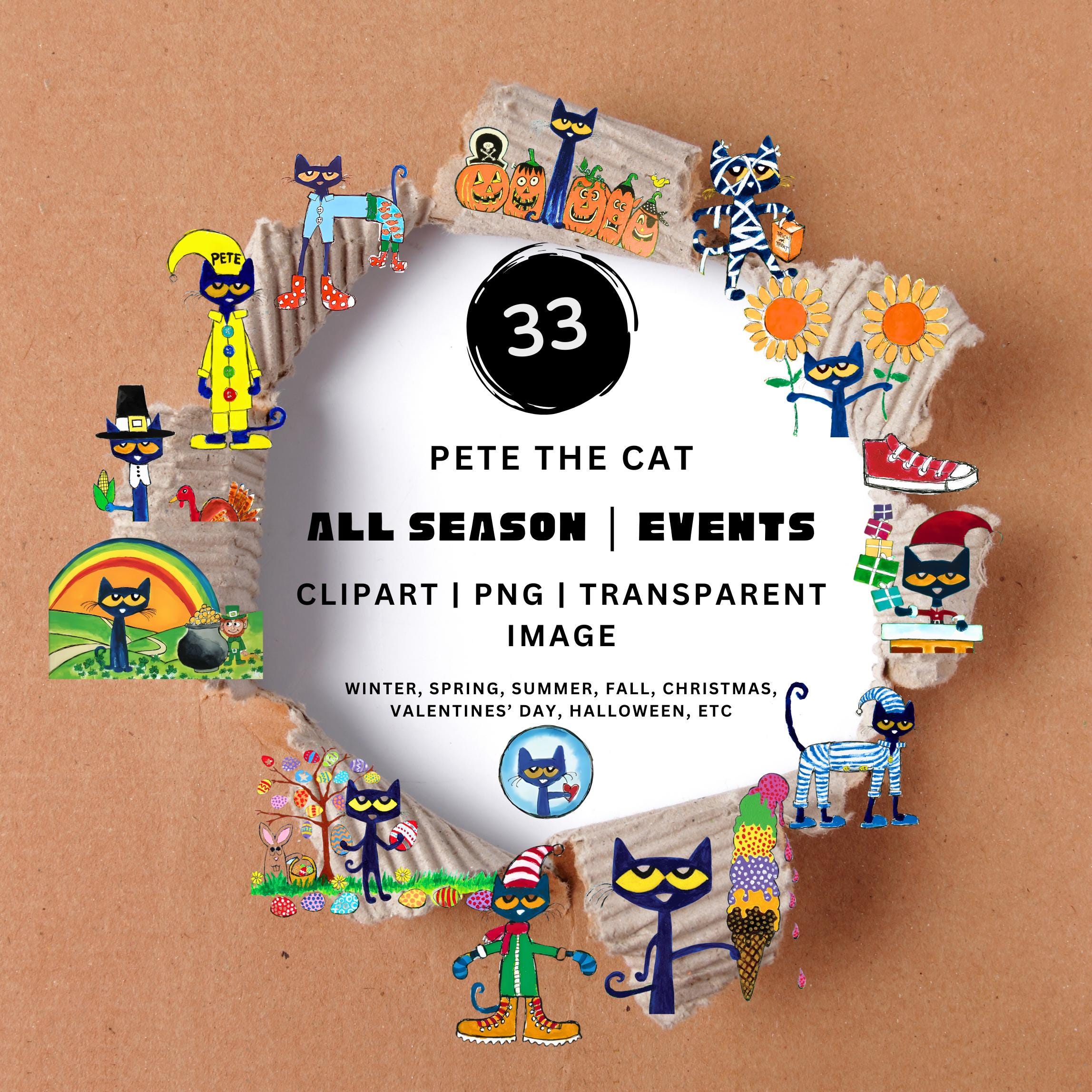 Pete the cat clipart - Etsy México, image size:2295x2295