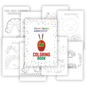 Very Hungry Caterpillar Coloring Pages: Eric Carle Inspired (A4 & 5x7 Digital Download)