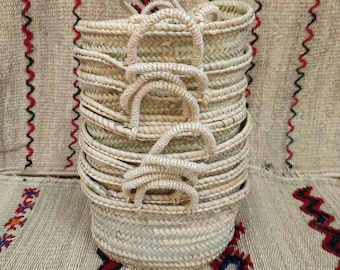10 x Straw Basket Bags, Wholesale Straw Beach Bags, Straw Baskets for Events or the Beach, Straw Beach Bags - Best Gift for Kids