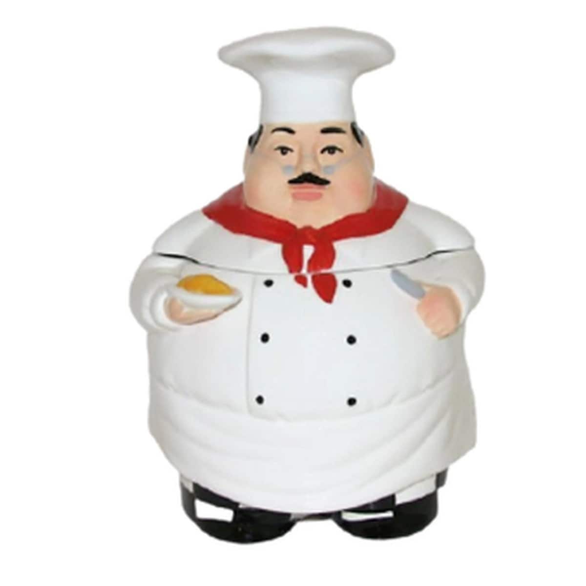 Chef Large Cookie Jar – Hand-painted Ceramic Canister With Airtight Lid & Gasket, Kitchen Counter Storage, Gift for Home Bakers - Etsy