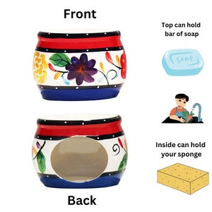 Color Flower Soap & Sponge holder