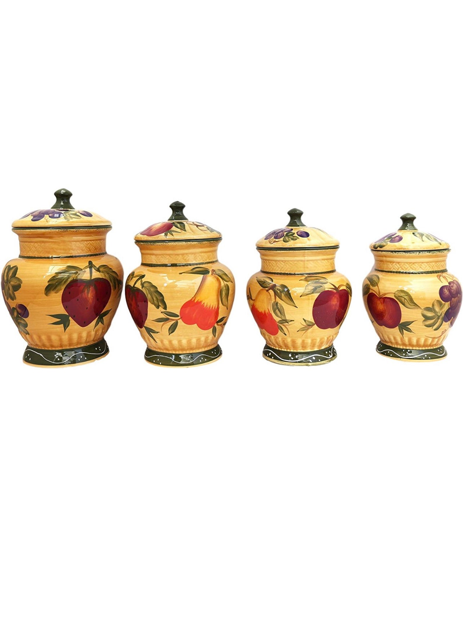 Handbemaltes Toskana Obst Keramik Kanister Set | Etsy