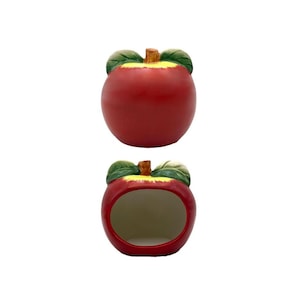 Red Apple Sponge Holder | Ceramic Kitchen Sink Organizer | Fruit Sponge Caddy | Farmhouse Decor | Gift for Her | Cute Sink Accessory