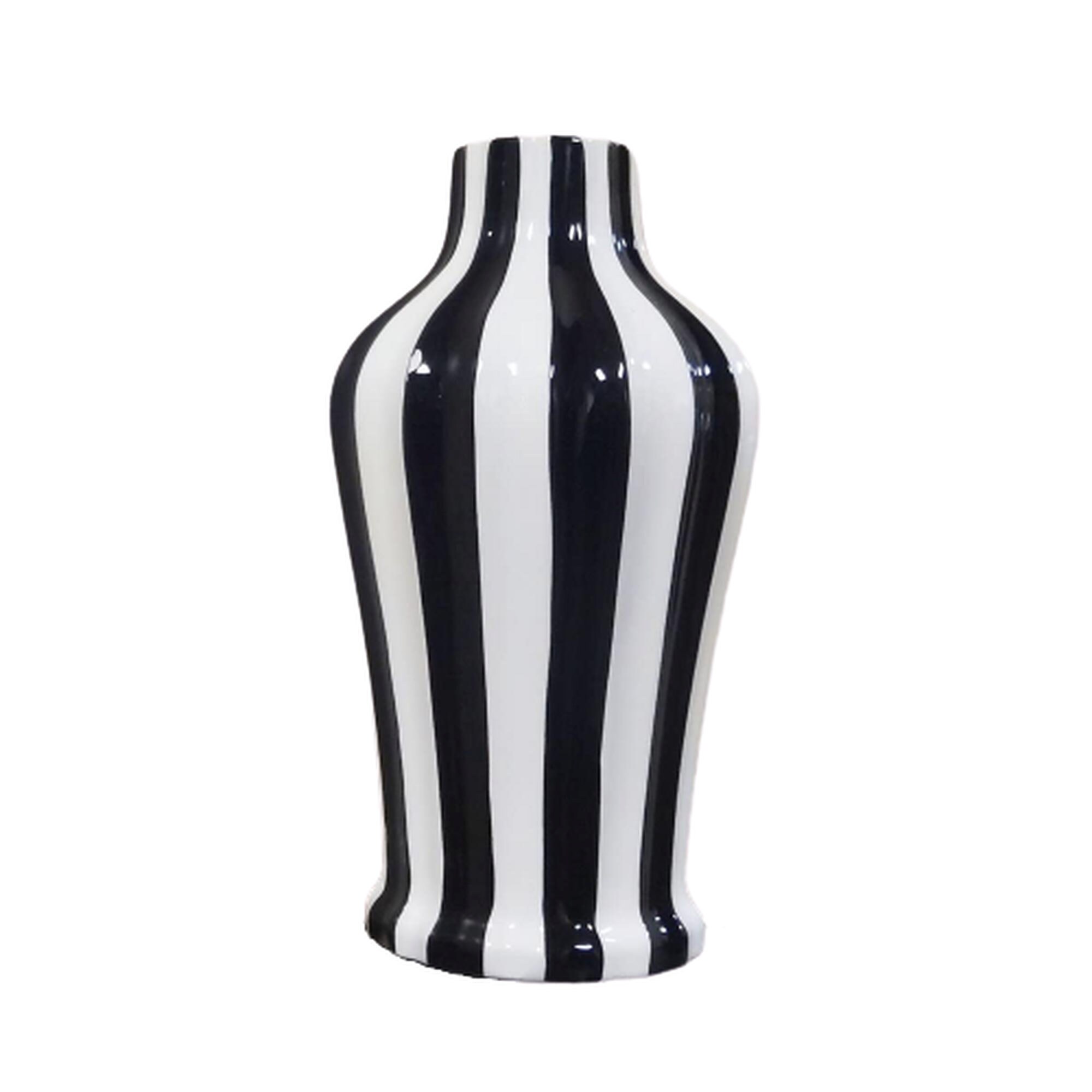 Black and cheap white vase