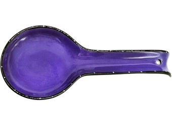 Purple Ceramic Kitchen Spoon Rest