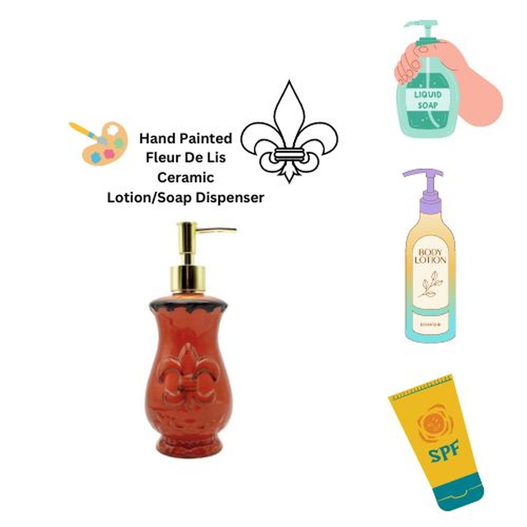 Tuscany Fleur De Lis Soap, Lotion Dispenser Etsy