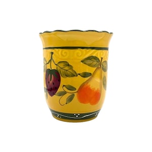 Tuscany Utensil Holder – Colorful Hand-Painted Ceramic Kitchen Crock | Italian-Style Countertop Organizer for Spoons, Spatulas & Tools