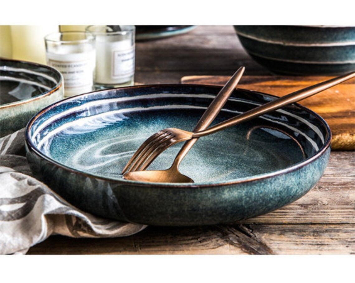 Japanese Style Handmade Ceramic Dinnerware Set kitchen and Etsy